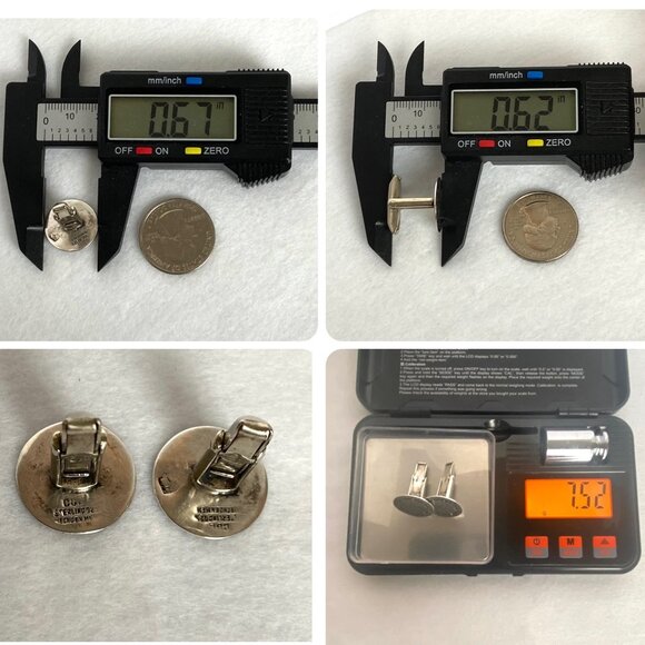 VTG Taxco Mexico Sterling Silver 925 Alpaca Aztec Mayan Calendar CuffLinks - Picture 11 of 16